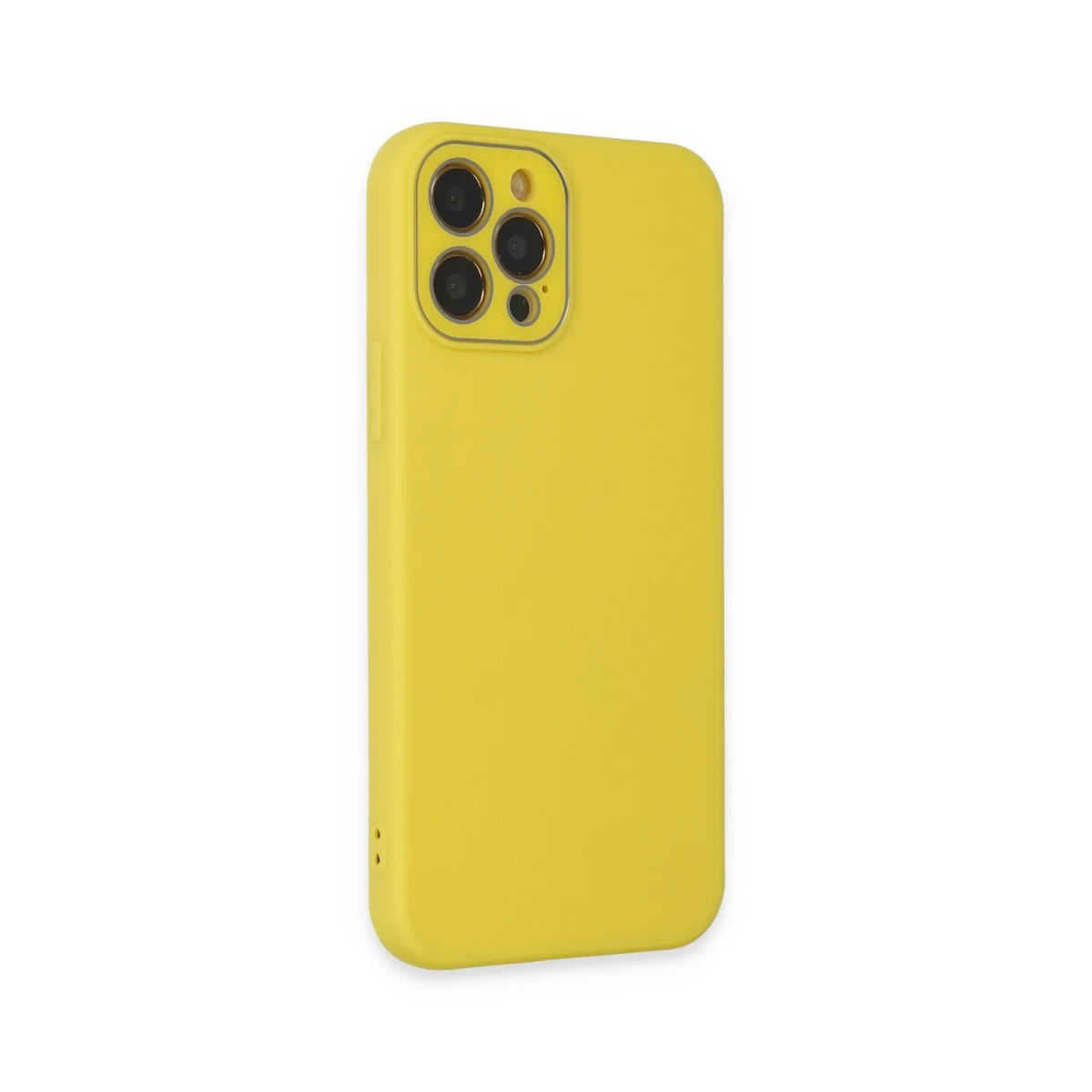 Apple iPhone 12 Pro Kılıf Lansman Glass Kapak - Sarı