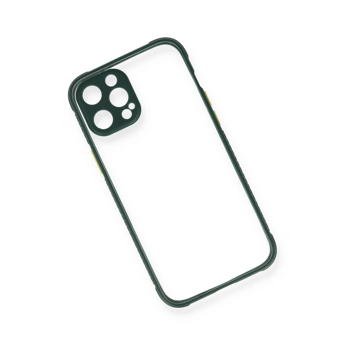 Apple iPhone 12 Pro Kılıf Miami Şeffaf Silikon - Koyu Yeşil
