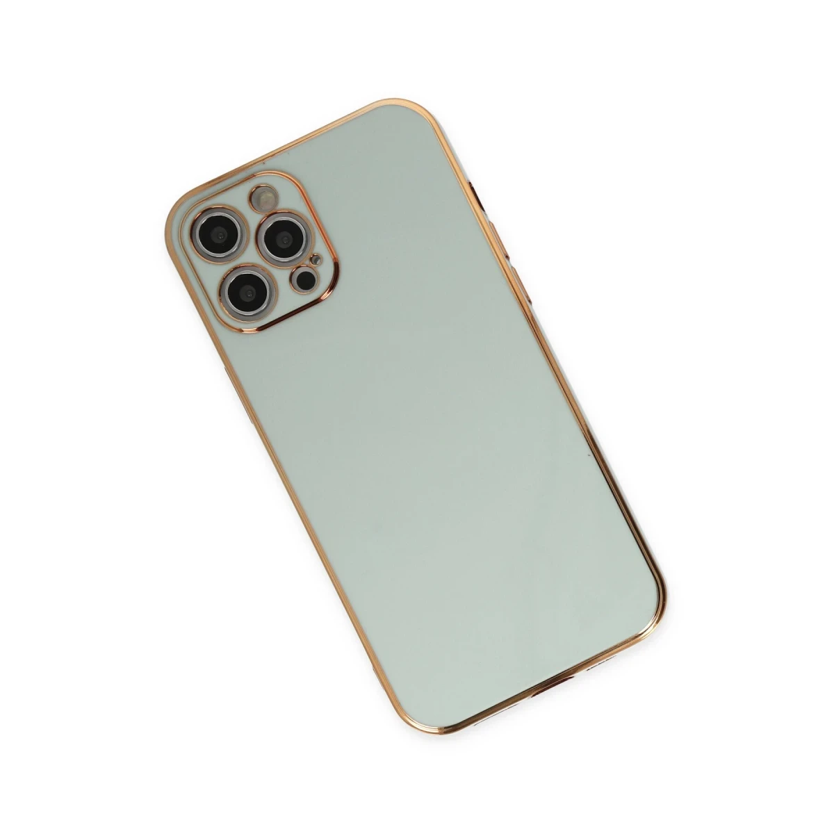 Apple iPhone 12 Pro Max Kılıf Volet Silikon - Açık Yeşil