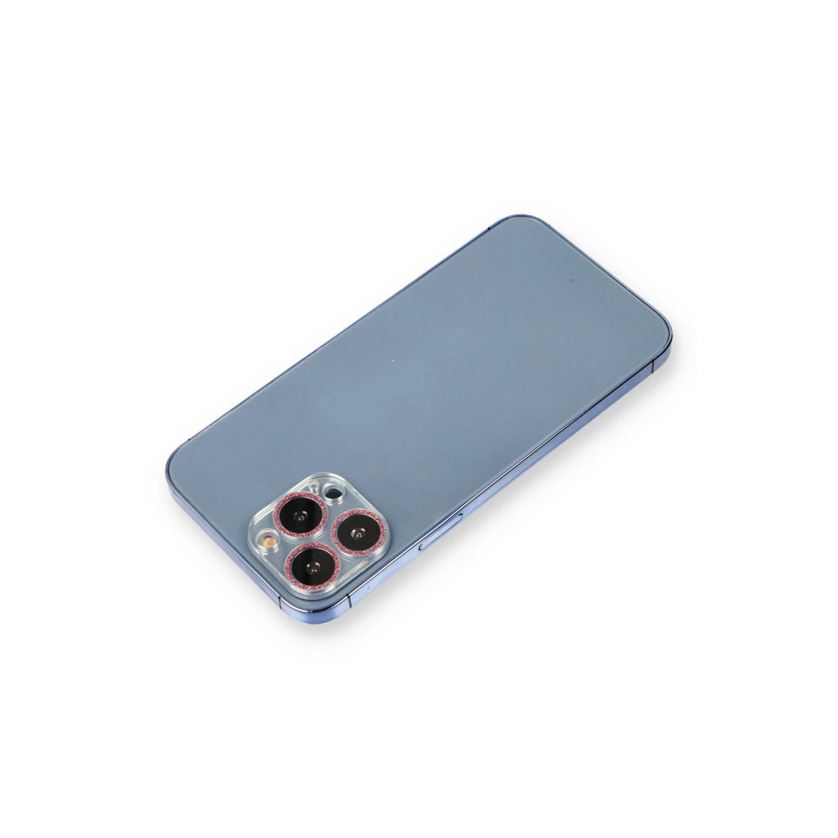 Apple iPhone 12 Pro Max Shine Kamera Lens Koruma Cam - Pembe