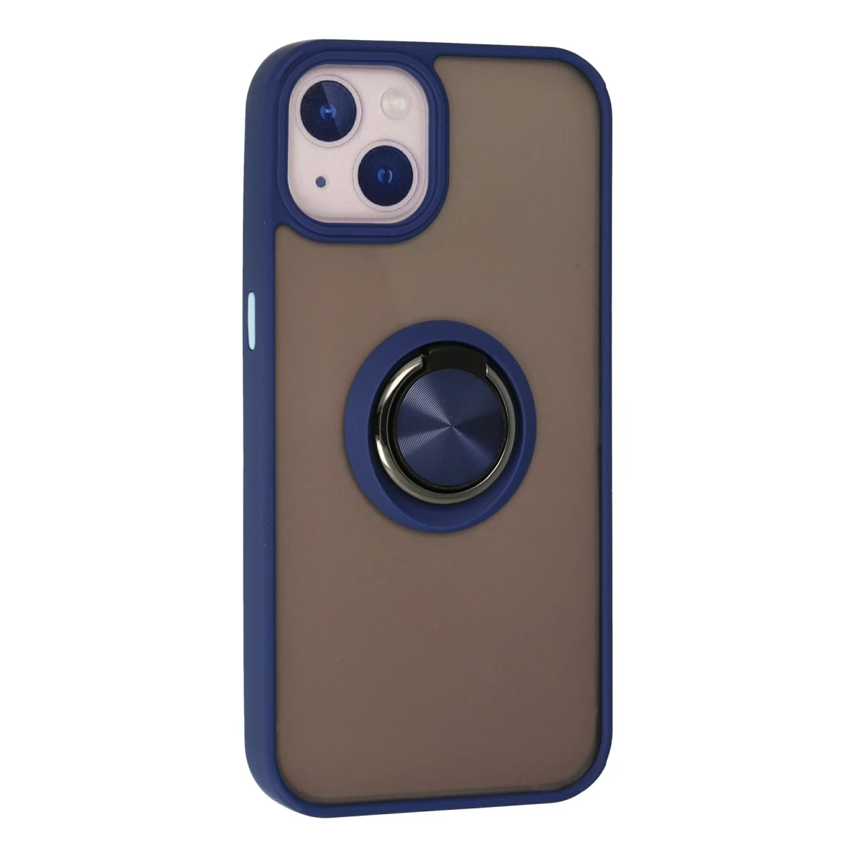 Apple iPhone 13 Kılıf Montreal Yüzüklü Silikon Kapak - Lacivert
