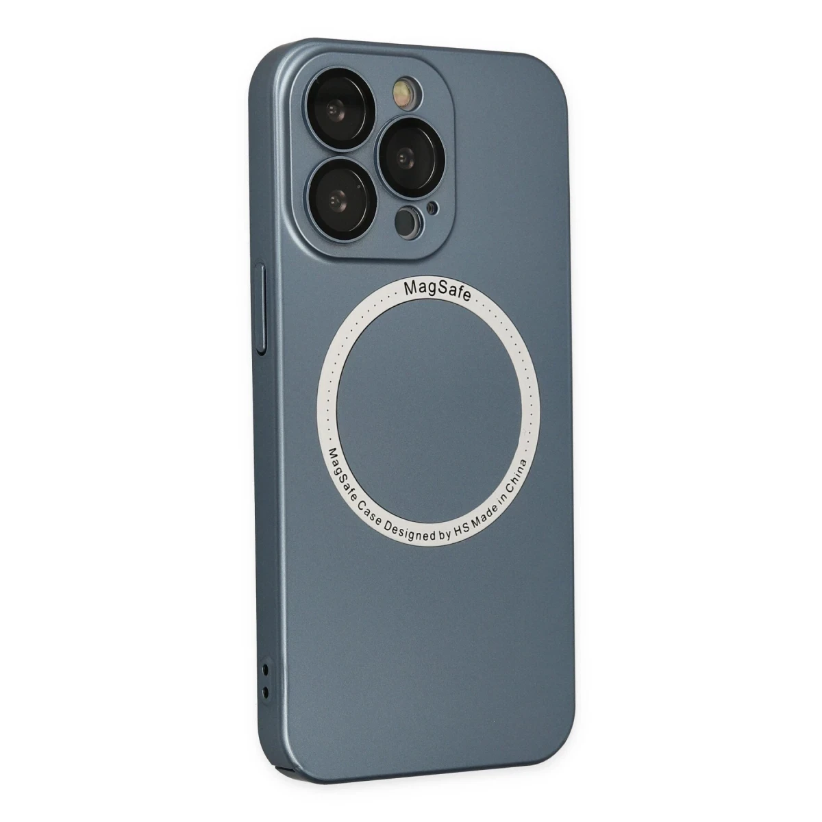 Apple iPhone 13 Pro Kılıf Jack Magneticsafe Lens Silikon - Sierra Blue