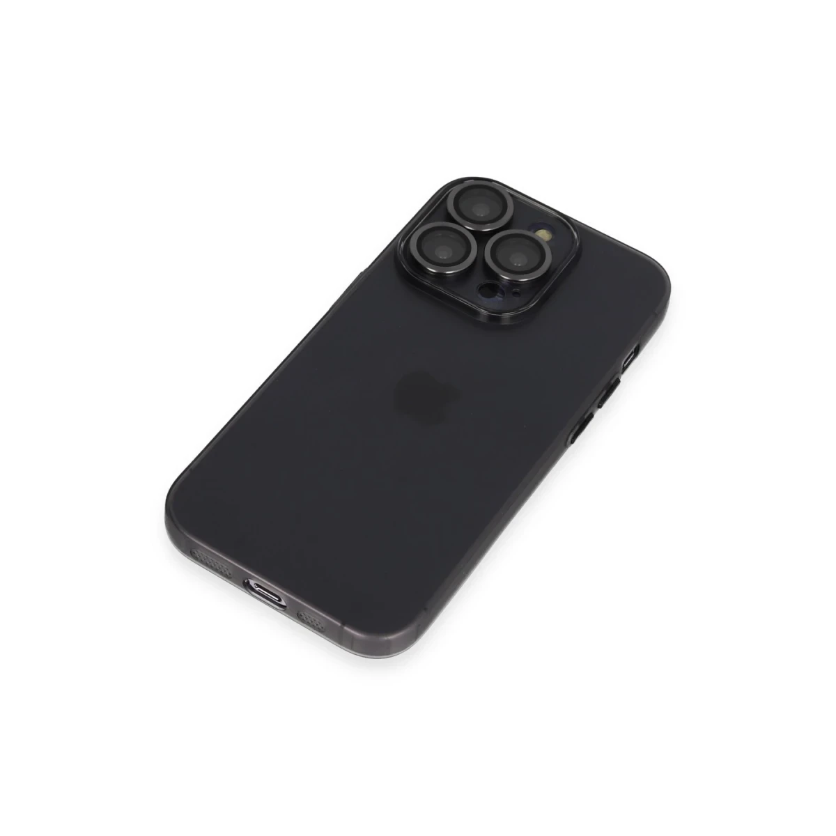 Apple iPhone 13 Pro Kılıf Luko Lens Silikon - Siyah