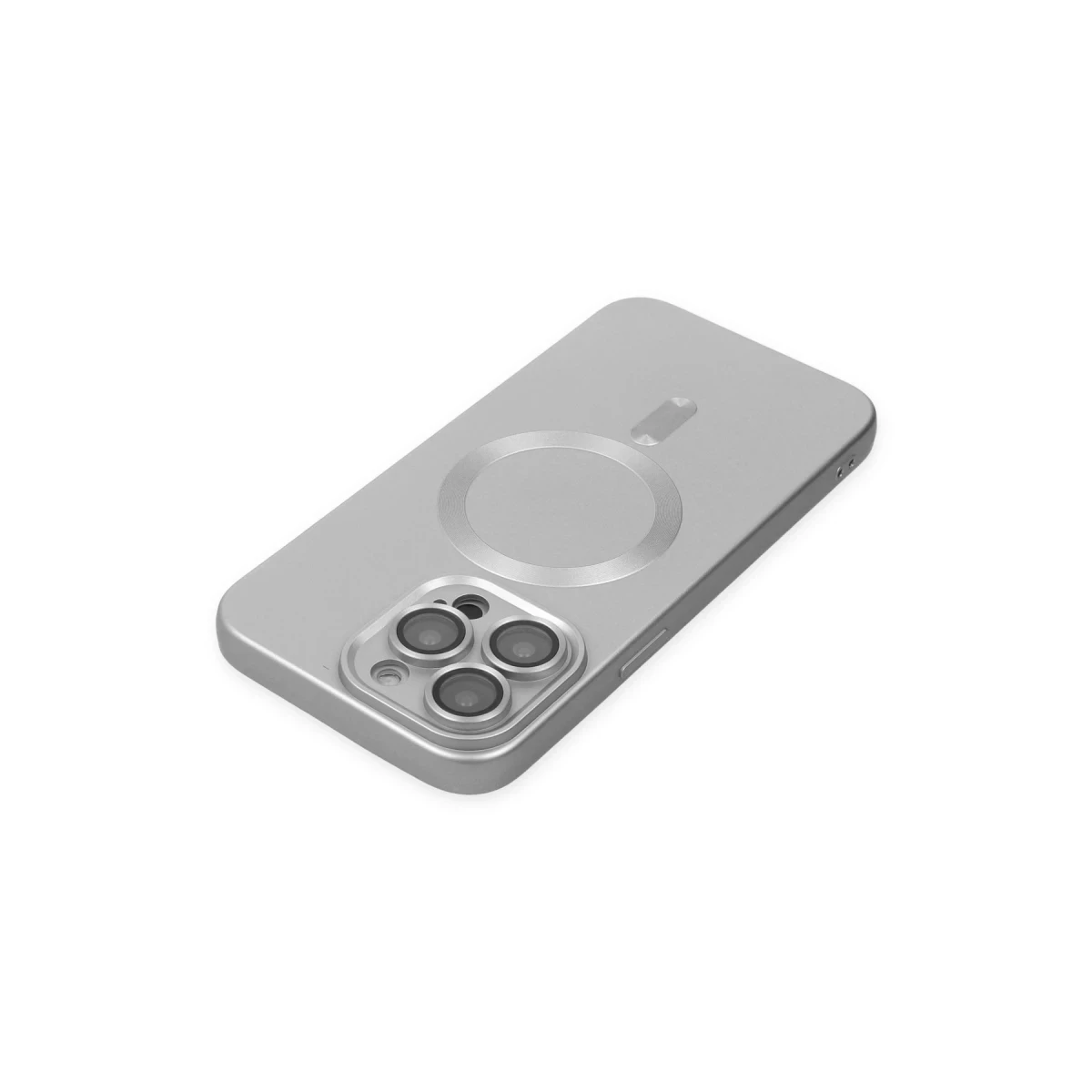 Apple iPhone 14 Pro Kılıf Moshi Lens Magneticsafe Silikon - Gümüş