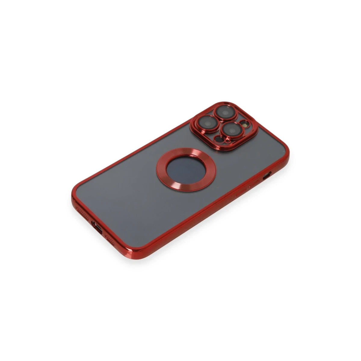 Apple iPhone 14 Pro Kılıf Slot Silikon - Kırmızı