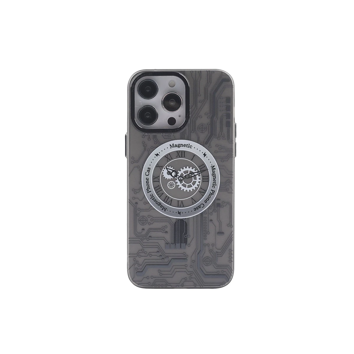 Apple iPhone 14 Pro Max Kılıf Apollo Magneticsafe Desenli Kapak - Apollo Siyah - 1