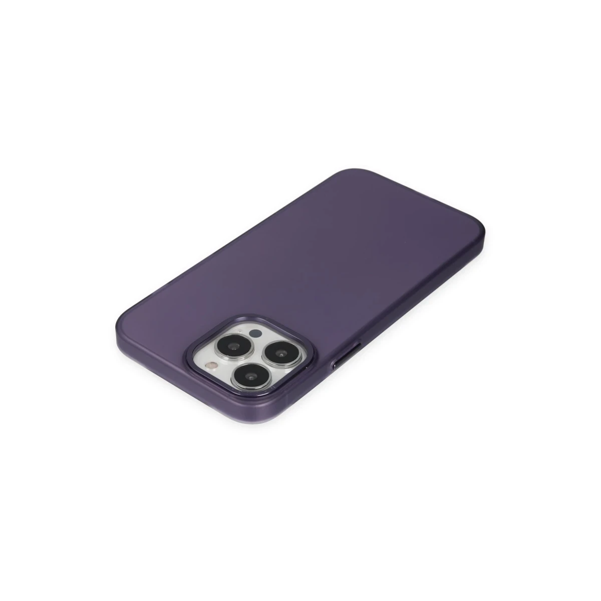 Apple iPhone 14 Pro Max Kılıf Modos Metal Kapak - Derin Mor