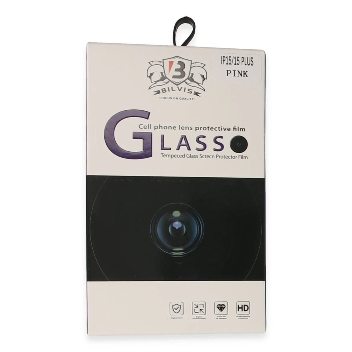 Apple iPhone 15 Bilvis Titan Kamera Lens - Pembe