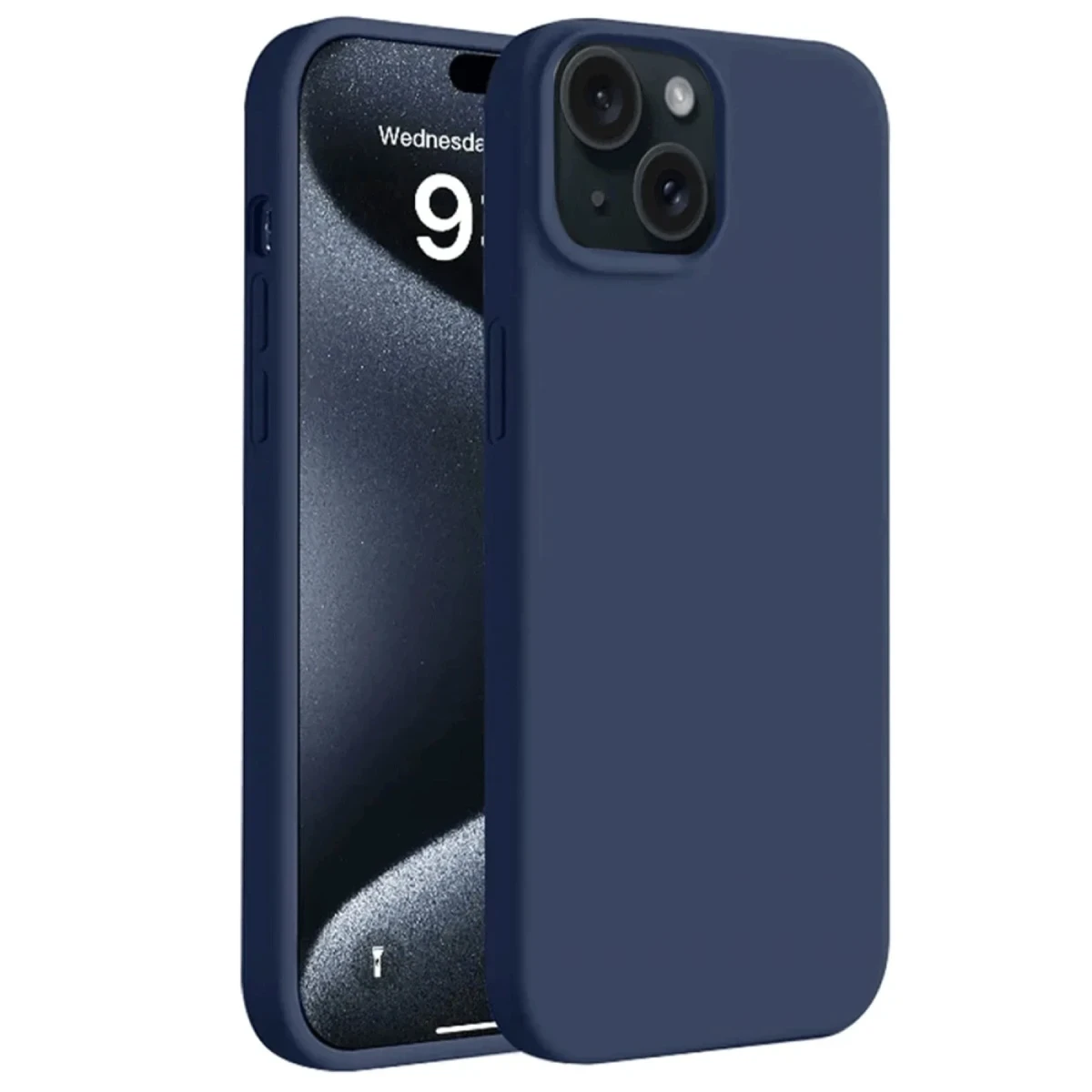 Apple iPhone 15 Kılıf First Silikon - Lacivert