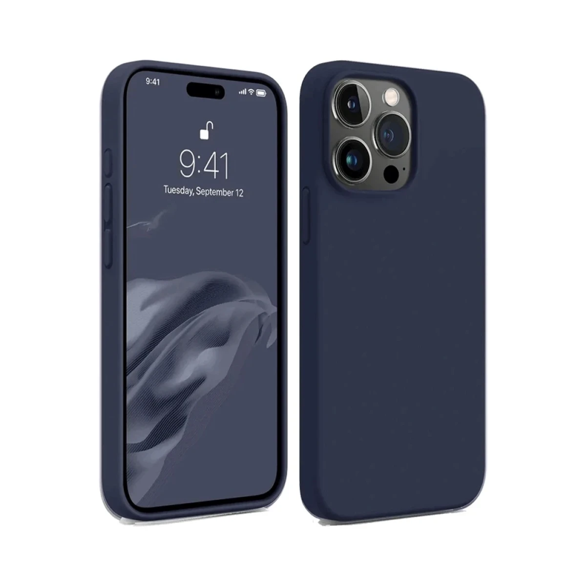 Apple iPhone 15 Pro Kılıf First Silikon - Lacivert