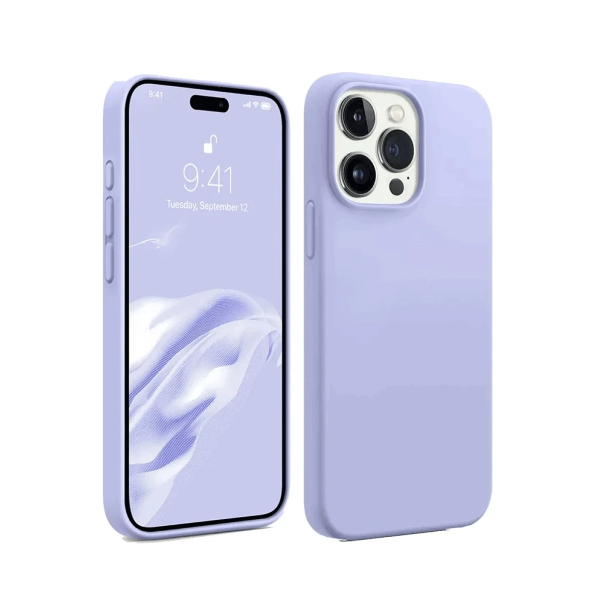 Apple iPhone 15 Pro Max Kılıf First Silikon - Lila