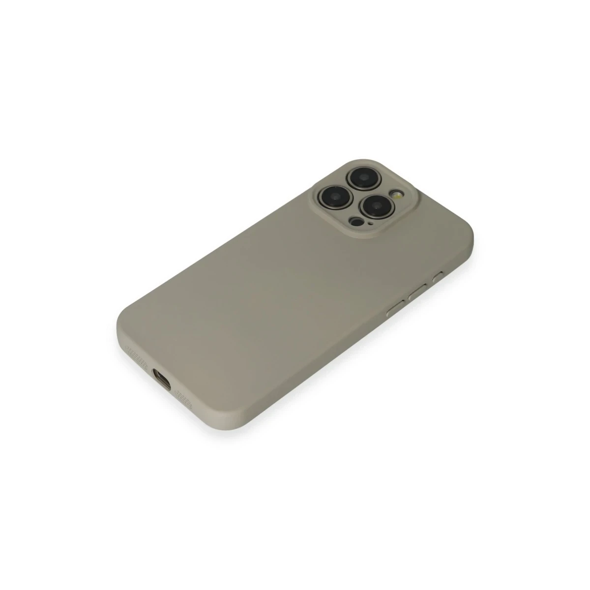 Apple iPhone 15 Pro Max Kılıf Nano içi Kadife Silikon - Beyaz Titanyum