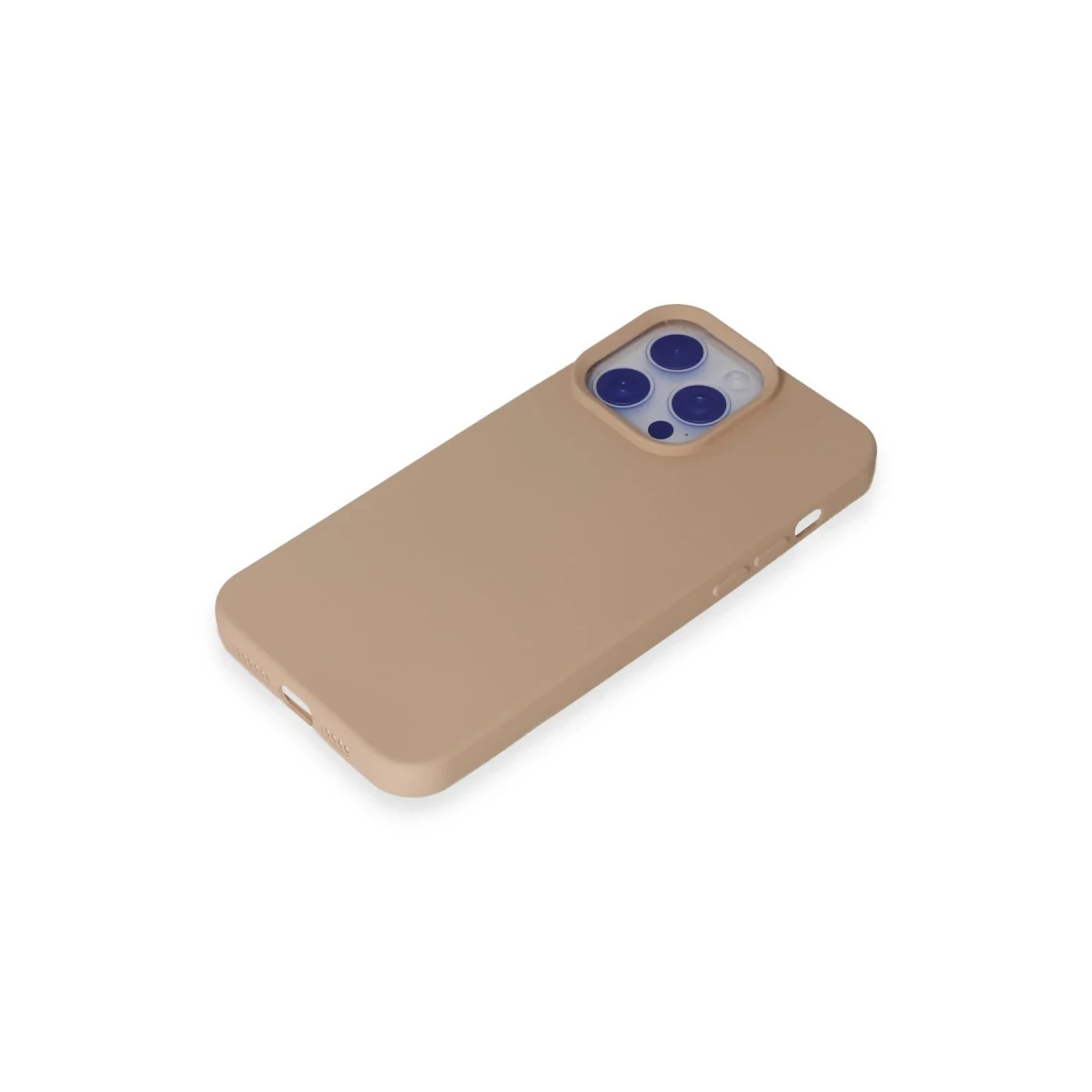 Apple iPhone 15 Pro Max Kılıf Nano içi Kadife Silikon - Pudra