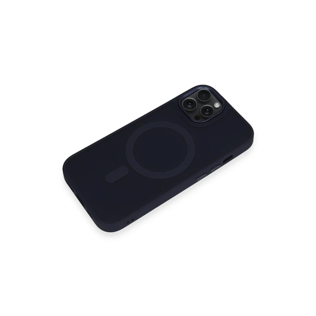 Apple iPhone 15 Pro Max Kılıf Oslo Magsafe Kapak - Lacivert