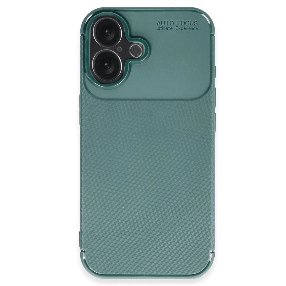 Apple iPhone 16 Kılıf Auto Focus Karbon Kapak - Koyu Yeşil