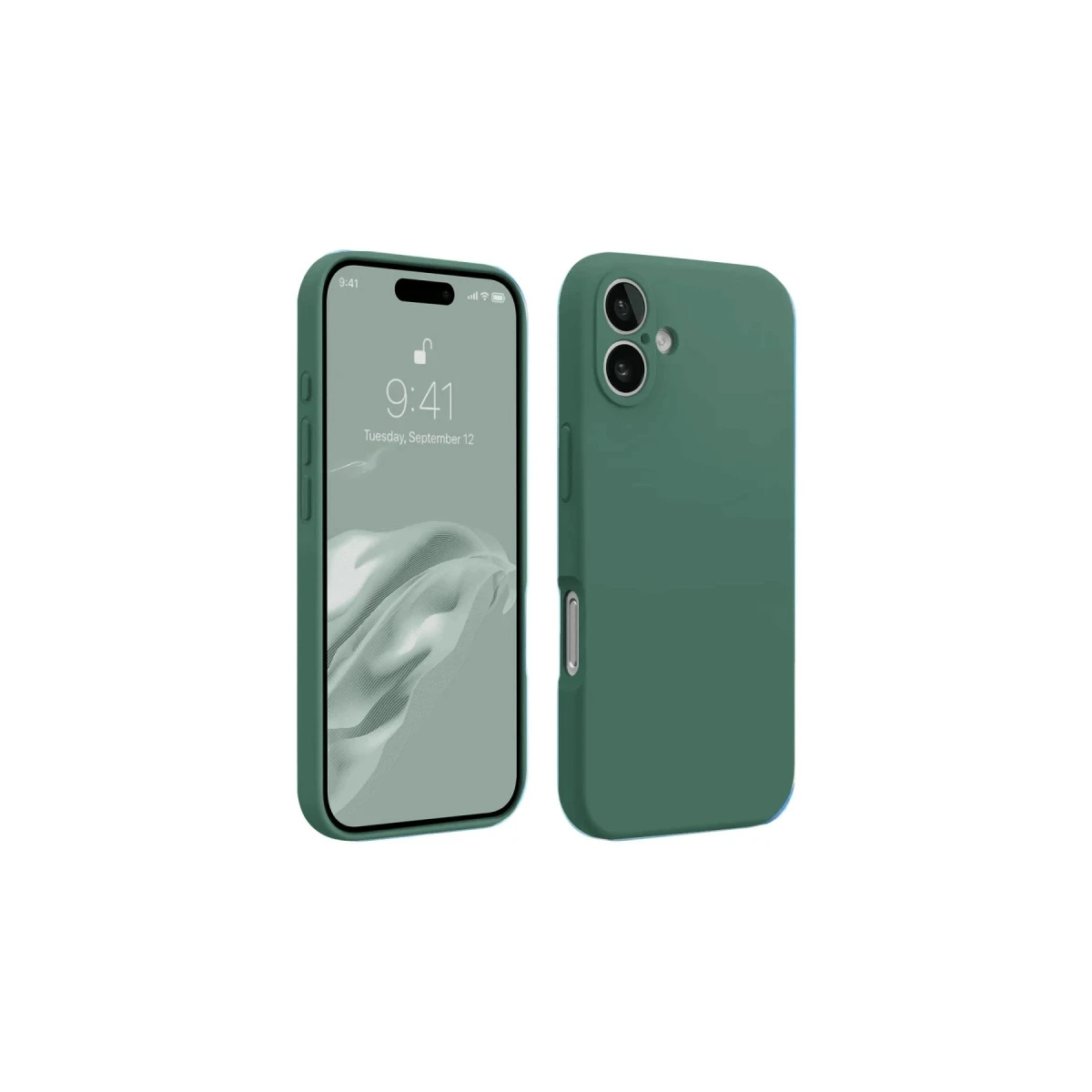 Apple iPhone 16 Kılıf First Silikon - Koyu Yeşil