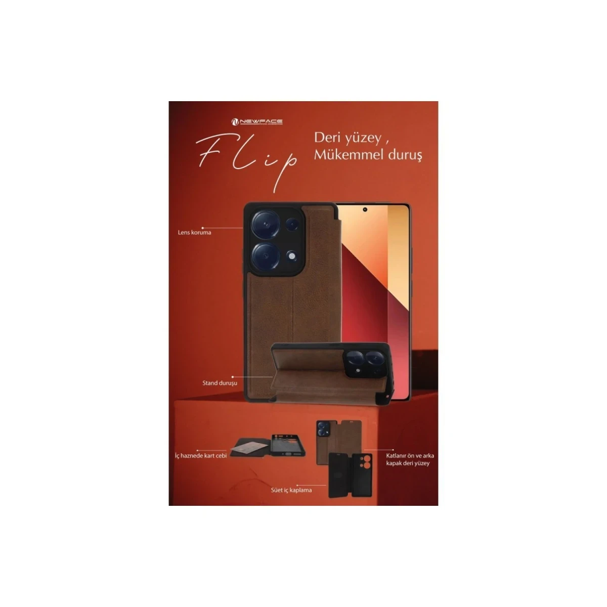 Apple iPhone 16 Pro Kılıf Flip Cover - Koyu Yeşil