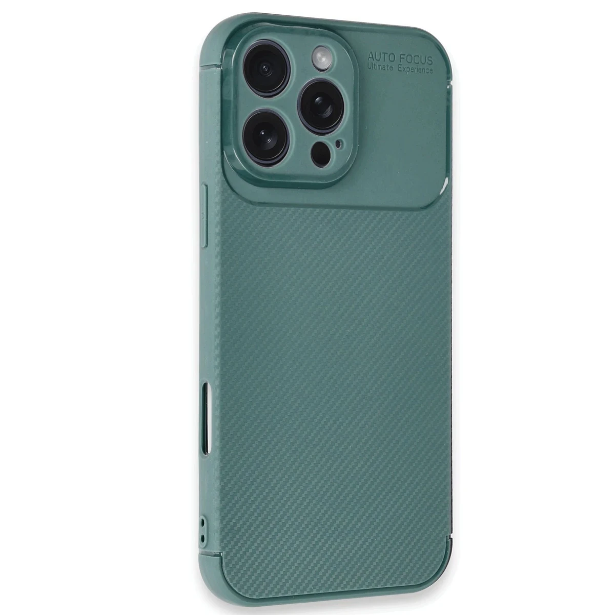 Apple iPhone 16 Pro Max Kılıf Auto Focus Karbon Kapak - Koyu Yeşil