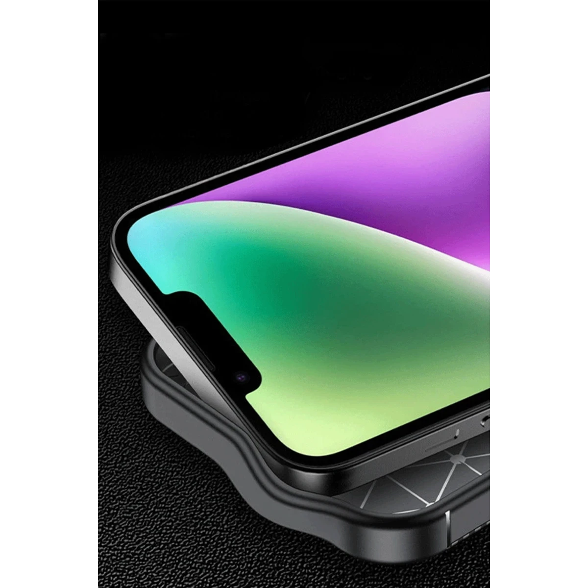 Apple iPhone 16E Kılıf Auto Focus Karbon Kapak - Siyah