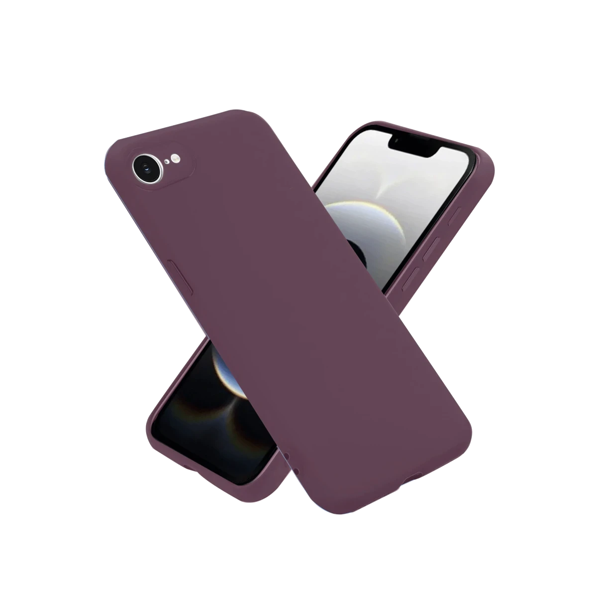Apple iPhone 16E Kılıf First Silikon - Mürdüm