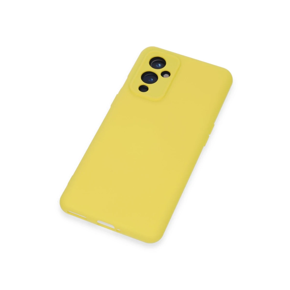 One Plus 9 Kılıf Nano içi Kadife Silikon - Sarı