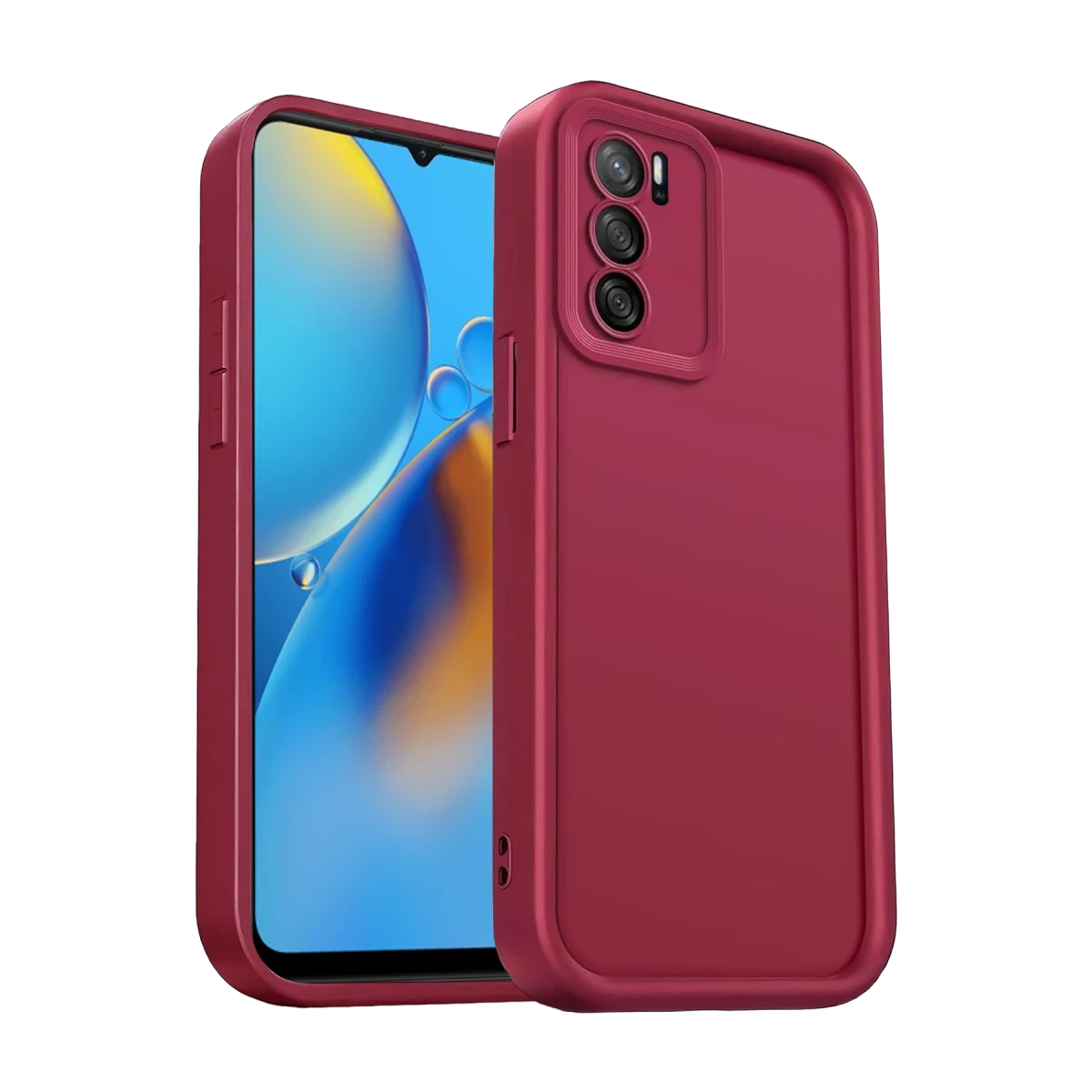Oppo A16 Kılıf Viera Silikon - Bordo