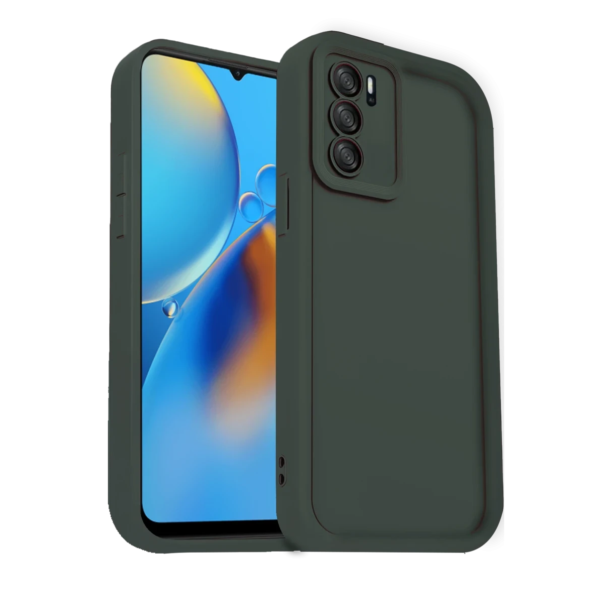 Oppo A16 Kılıf Viera Silikon - Koyu Yeşil