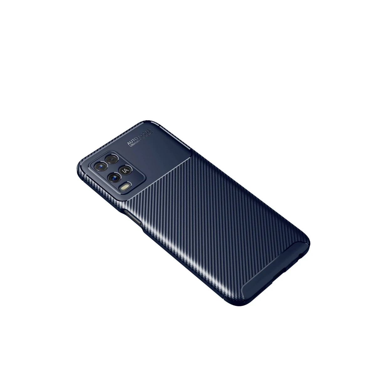 Oppo A54 4G Kılıf Auto Focus Karbon Kapak - Lacivert
