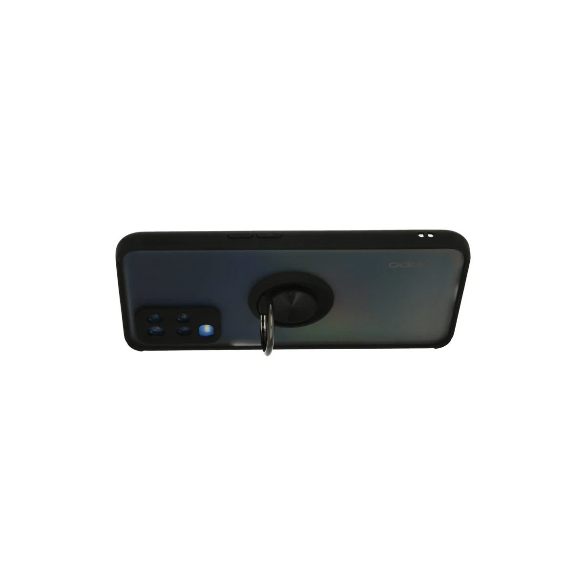 Oppo A54 4G Kılıf Montreal Yüzüklü Silikon Kapak - Siyah