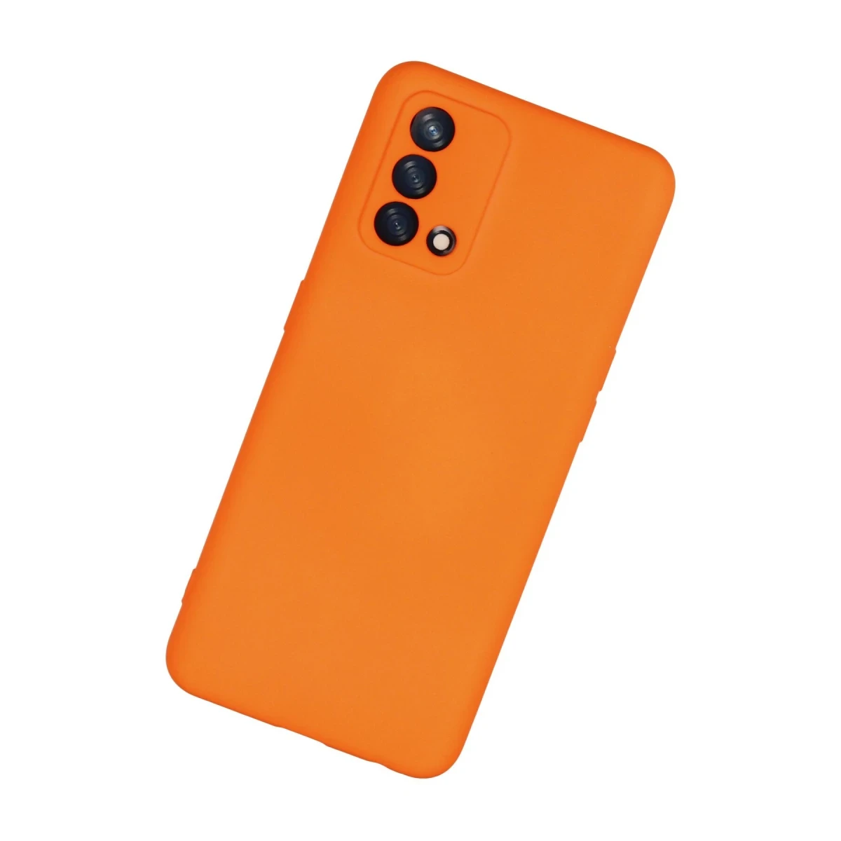 Oppo A74 4G Kılıf Nano içi Kadife Silikon - Turuncu