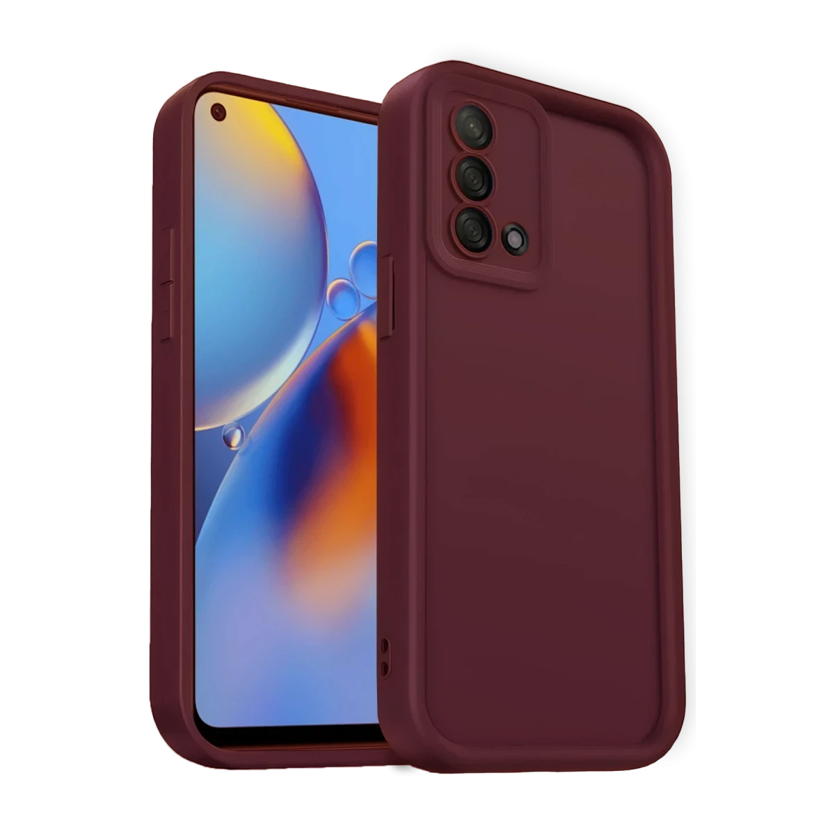 Oppo A74 4G Kılıf Viera Silikon - Bordo