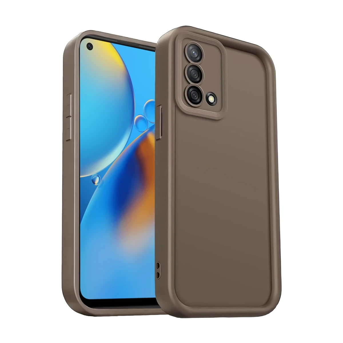 Oppo A74 4G Kılıf Viera Silikon - Kahverengi