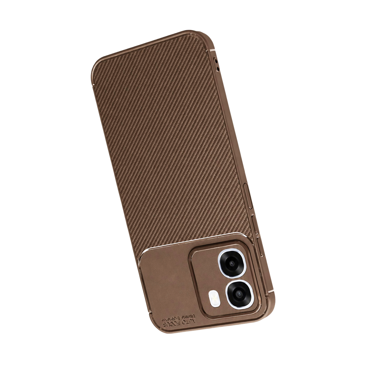 Oppo Oppo A6T 5G Auto Focus Karbon Kapak - Kahverengi
