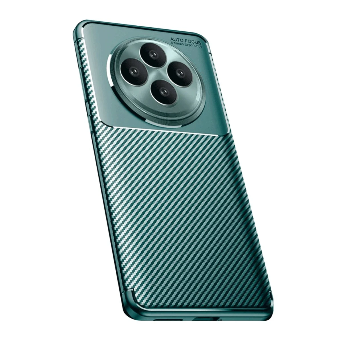 Oppo Reno 11 FS Kılıf Auto Focus Karbon Kapak - Koyu Yeşil