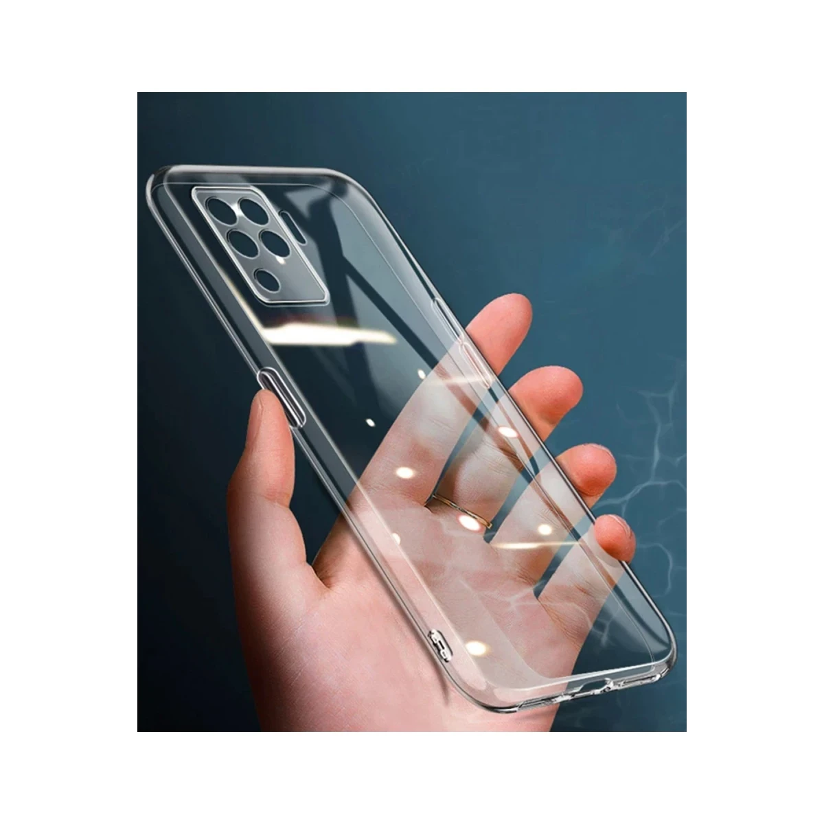Oppo Reno 5 Lite Kılıf Lüx Şeffaf Silikon