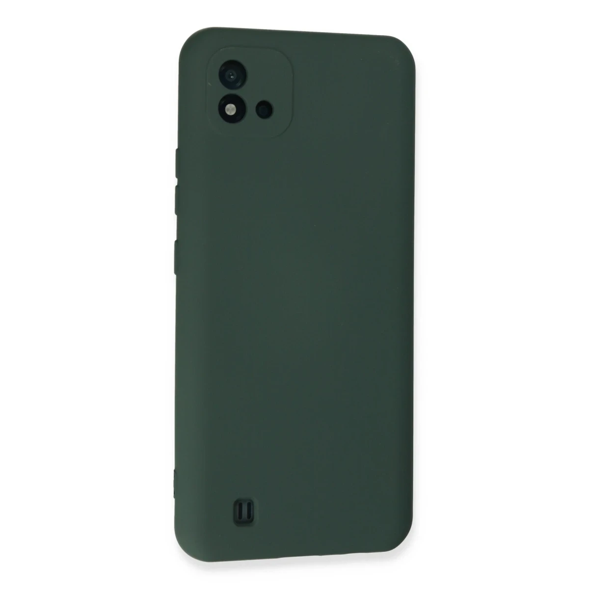 Realme C11 2021 Kılıf Nano içi Kadife Silikon - Koyu Yeşil