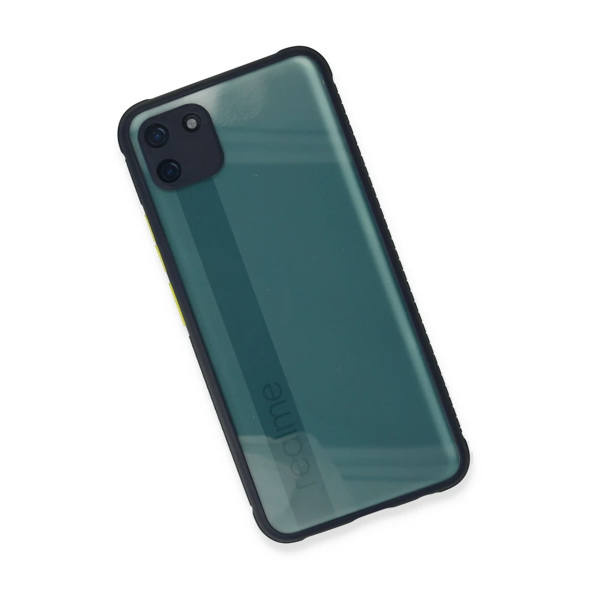 Realme C11 Kılıf Miami Şeffaf Silikon - Lacivert