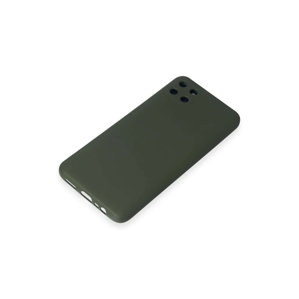 Realme C11 Kılıf Nano içi Kadife Silikon - Koyu Yeşil