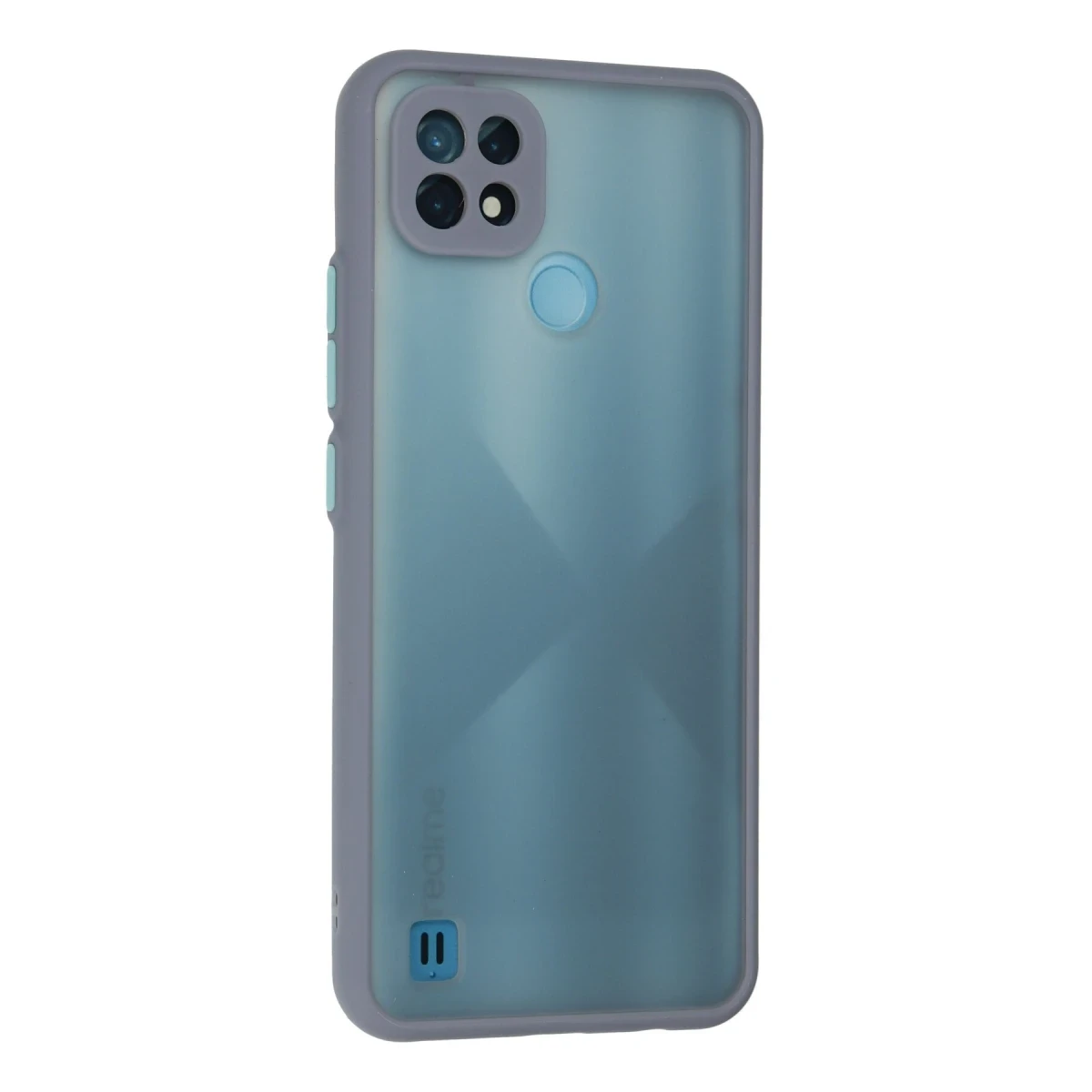 Realme C21 Kılıf Montreal Silikon Kapak - Gri
