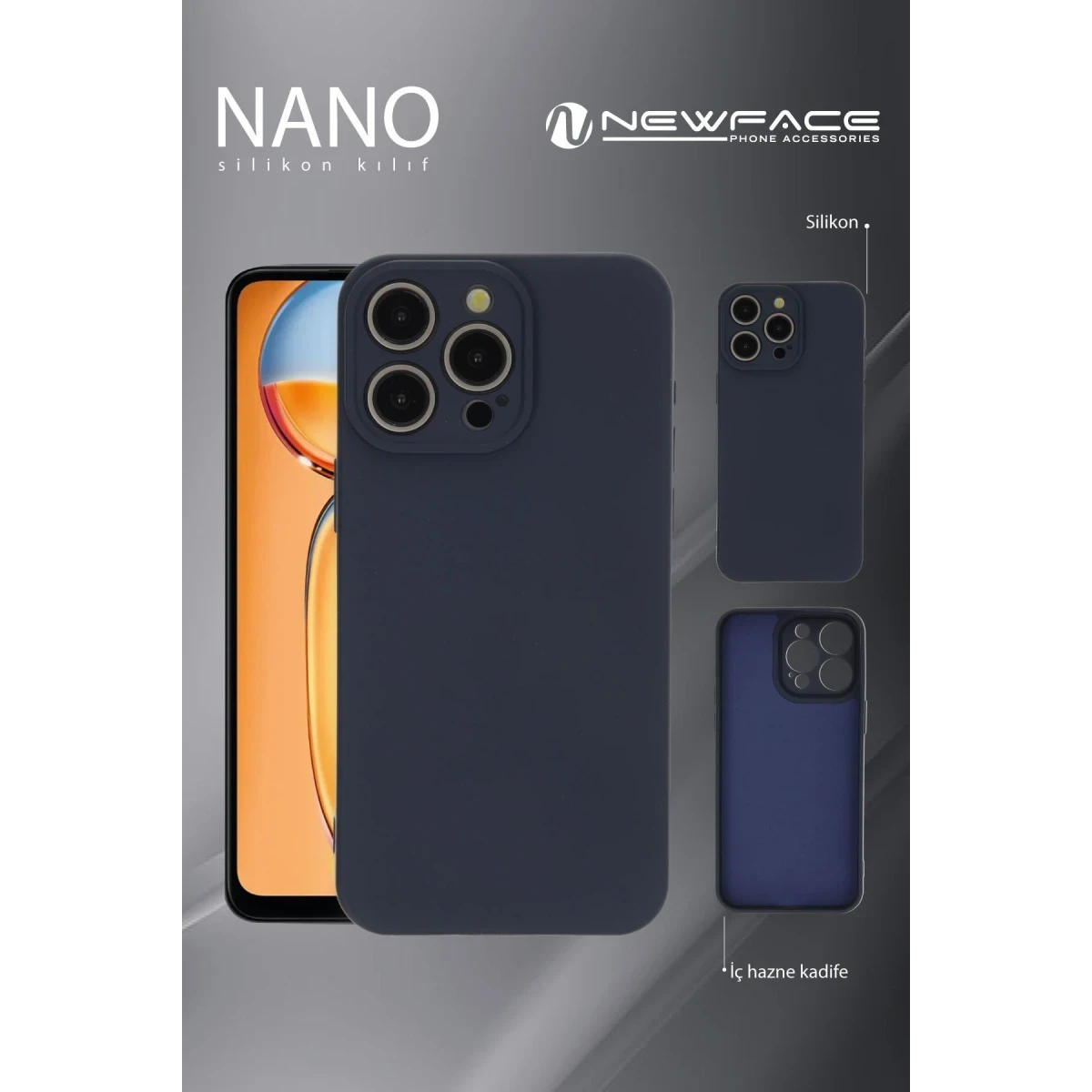 Realme C53 Kılıf Nano içi Kadife Silikon - Mavi