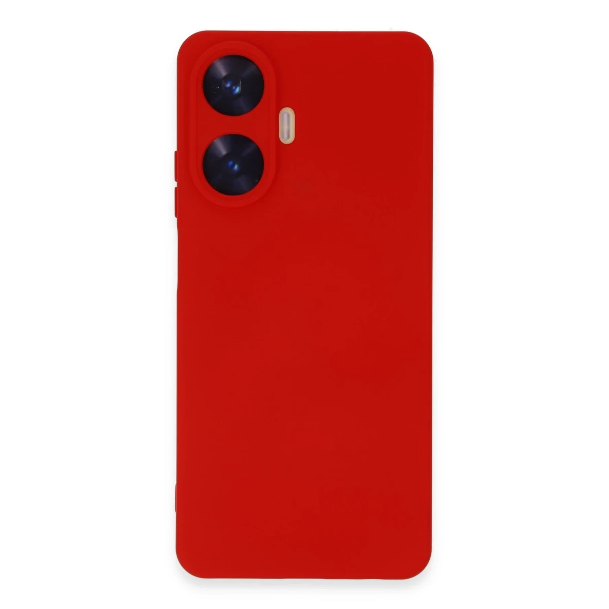 Realme C55 Kılıf Nano içi Kadife Silikon - Kırmızı