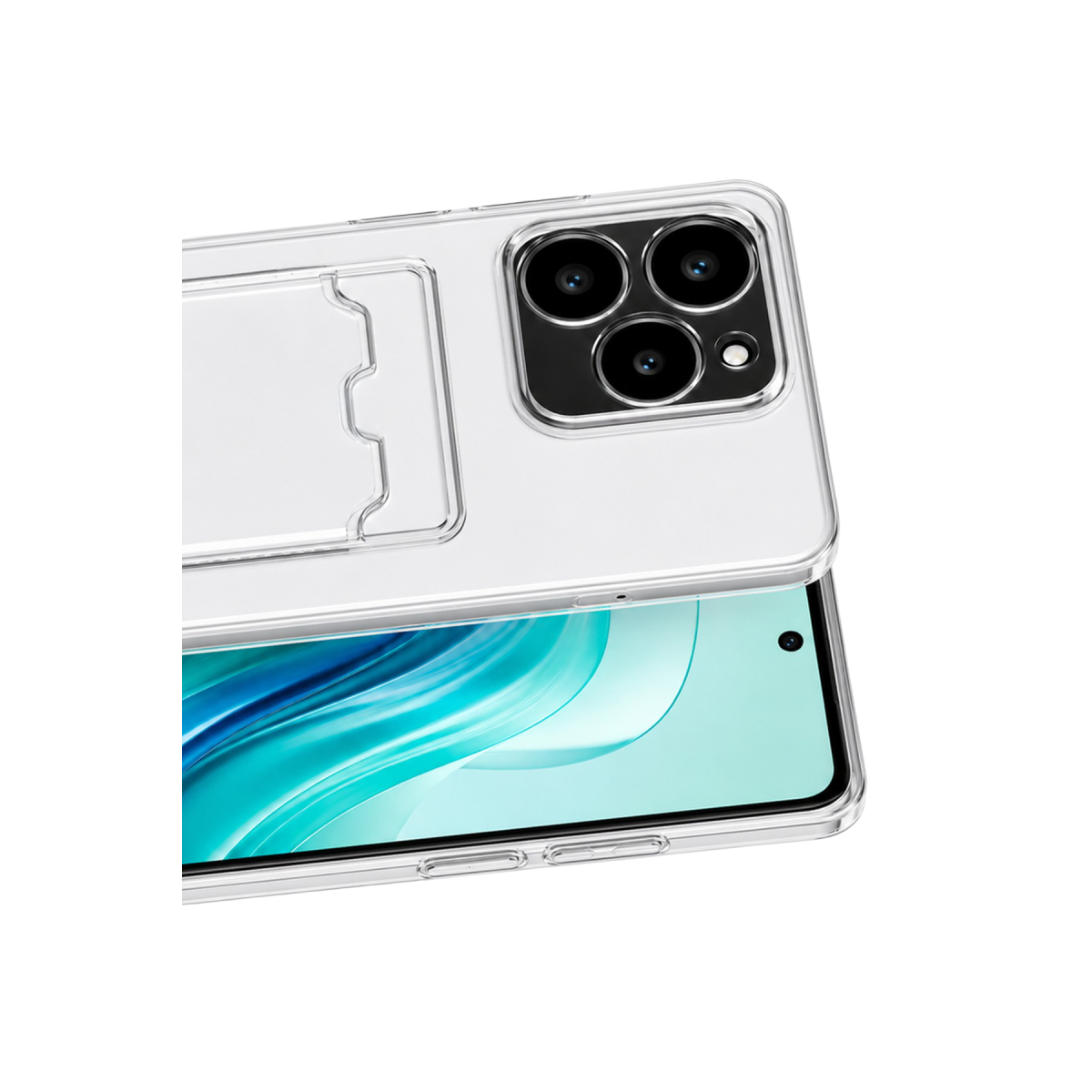 Realme C61 Kılıf Kart Şeffaf Silikon - Şeffaf