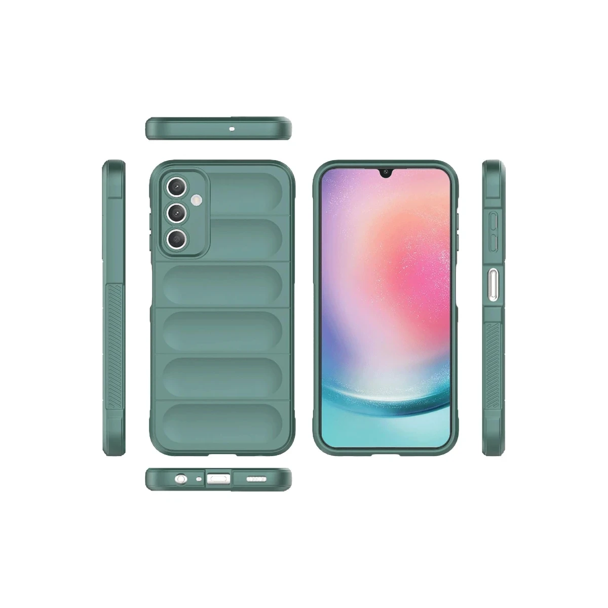 Samsung A36 Kılıf Optimum Silikon - Koyu Yeşil