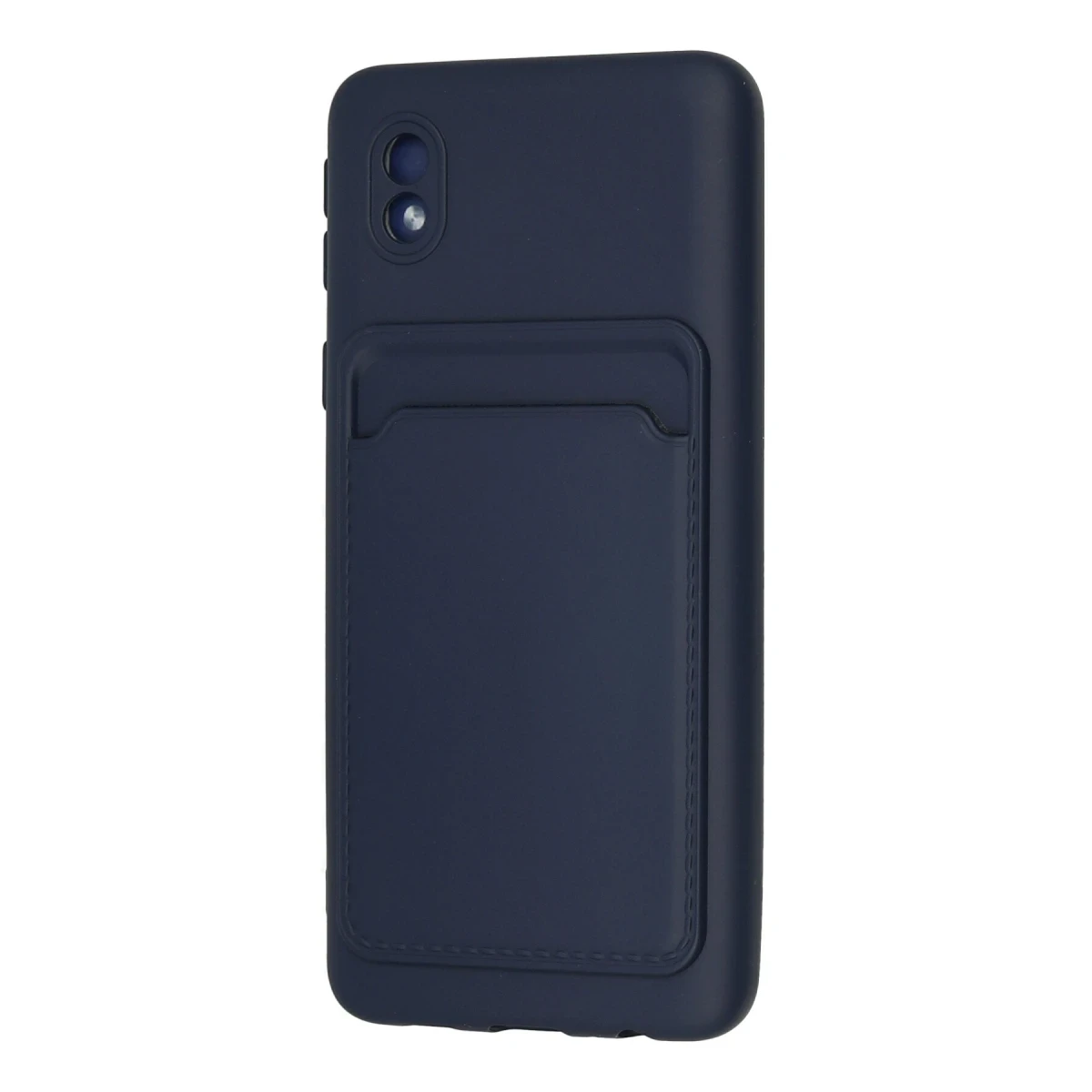 Samsung Galaxy A01 Core Kılıf Kelvin Kartvizitli Silikon - Lacivert