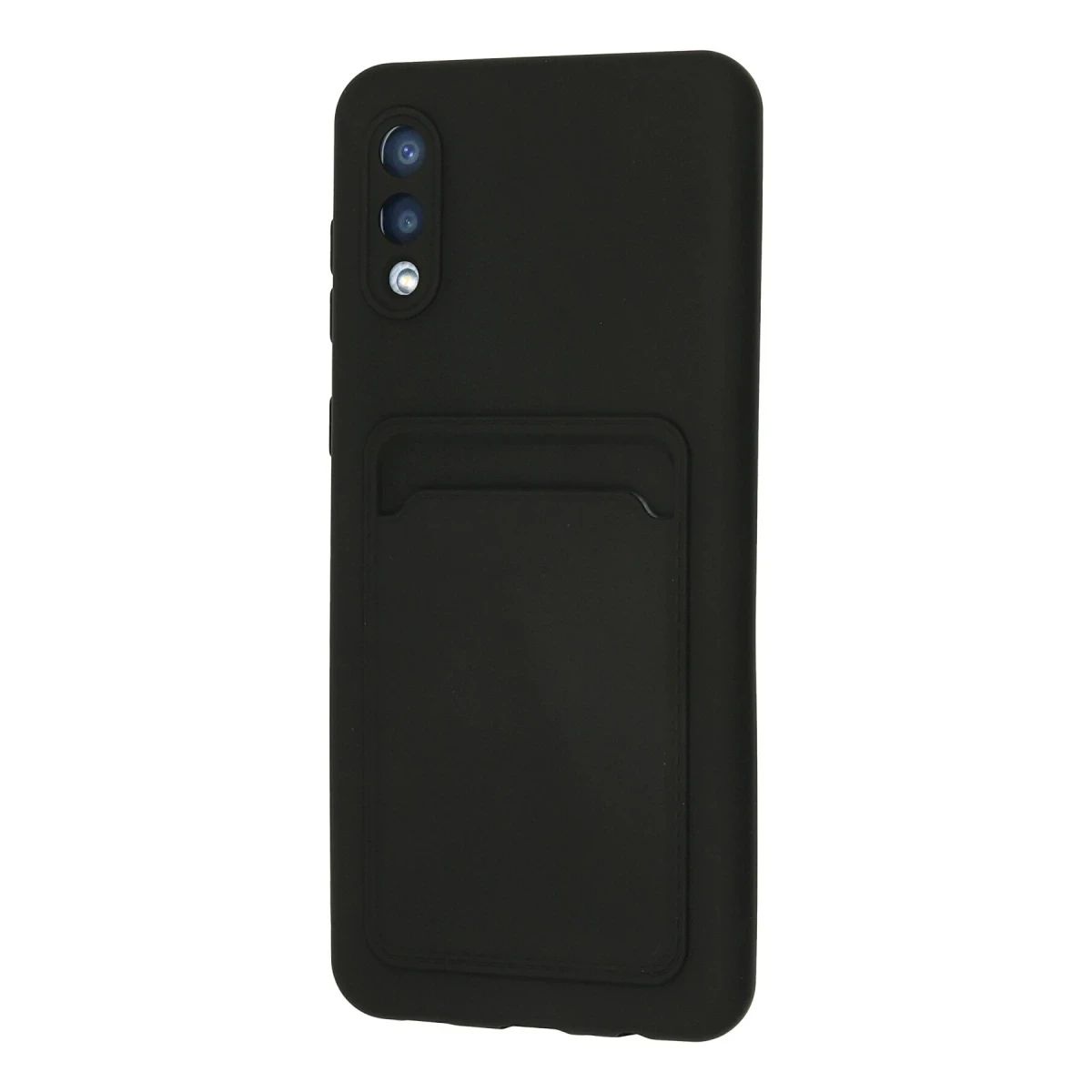Samsung Galaxy A02 Kılıf Kelvin Kartvizitli Silikon - Siyah