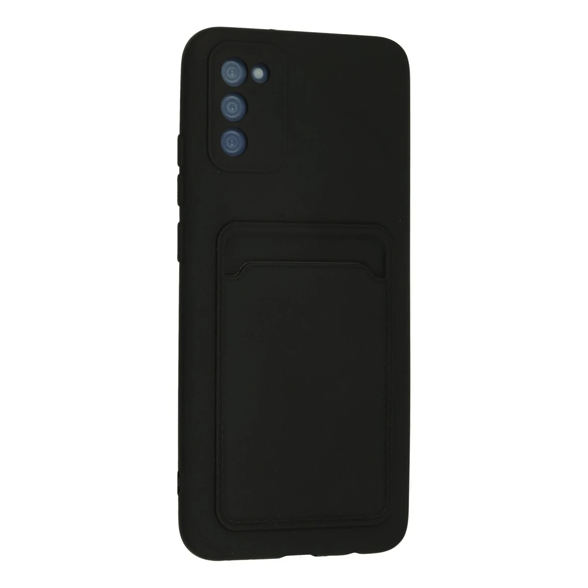 Samsung Galaxy A02S Kılıf Kelvin Kartvizitli Silikon - Siyah