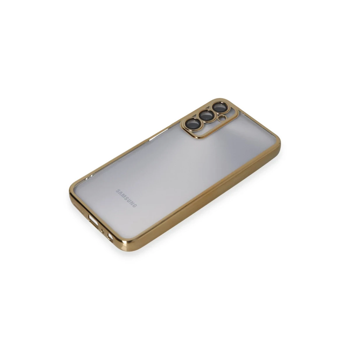 Samsung Galaxy A05S Kılıf Razer Lensli Silikon - Gold