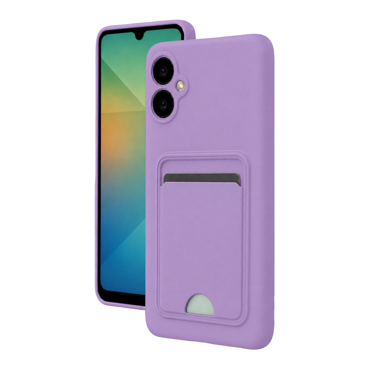 Samsung Galaxy A07 4G Kelvin Kartvizitli Silikon - Lila
