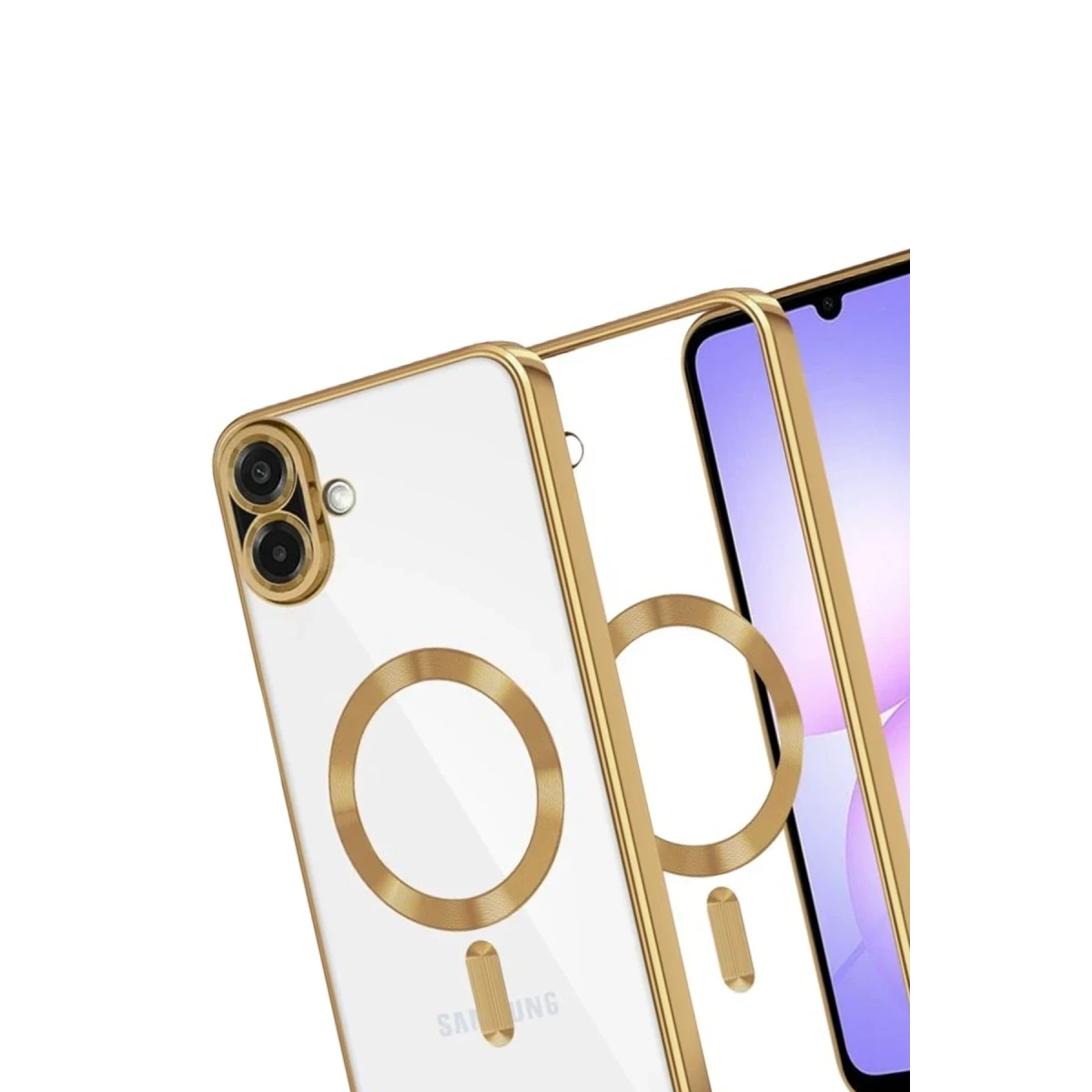 Samsung Galaxy A07 4G Kross Magneticsafe Kapak - Gold