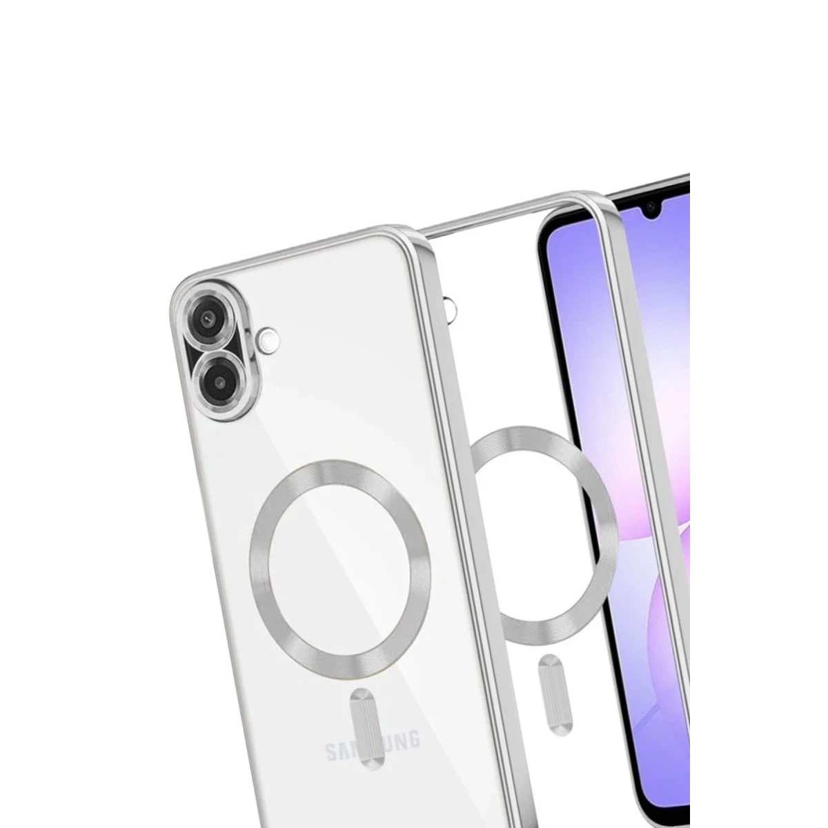 Samsung Galaxy A07 4G Kross Magneticsafe Kapak - Gümüş